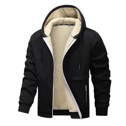 Gefütterte Sherpa-Herrenjacke mit Kapuze | Warmer Winterlook & Komfort