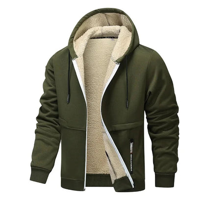 Gefütterte Sherpa-Herrenjacke mit Kapuze | Warmer Winterlook & Komfort