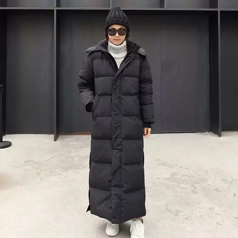 Langer Gesteppter Damen Wintermantel mit Kapuze – Warm, Funktional & Stilvoll
