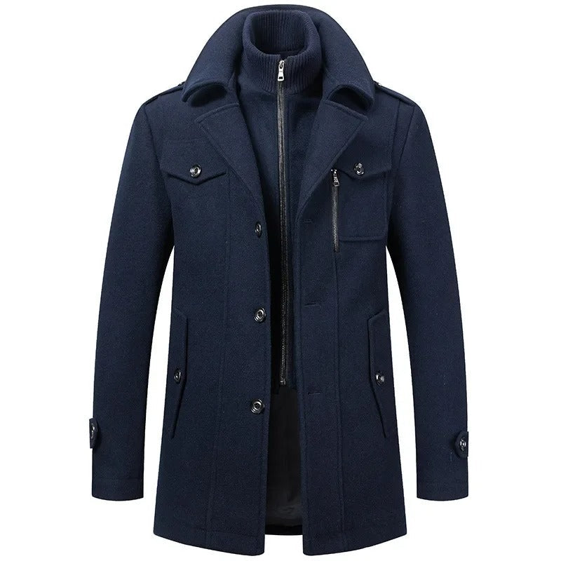 Herren Wollmantel im Peaky-Blinders-Stil | winddicht, elegant und wärmend