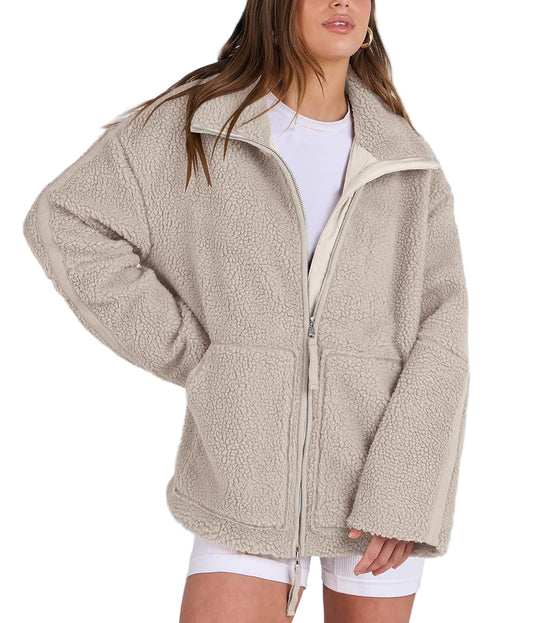 Damen Fleecejacke Oversize | Warm & Vielseitig für Alltag & Outdoor