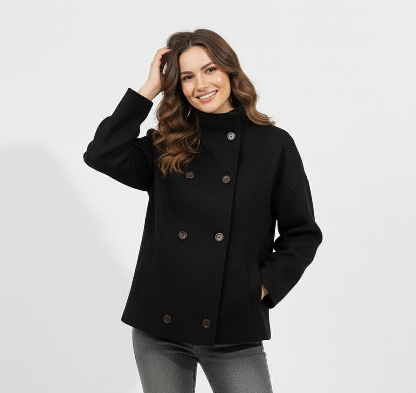 Tailored Short Coat für Damen | Moderne Minimalistische Eleganz