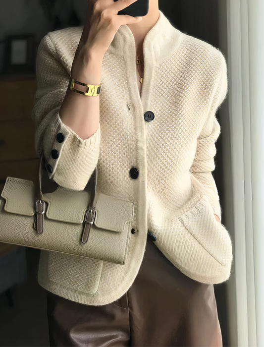 Lässige Strickjacke Damen | Cardigan mit Knopfleiste, bequem & stylisch