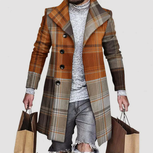 Markanter Karierter Herren Mantel – Stilvoll, Ausdrucksstark & Urban