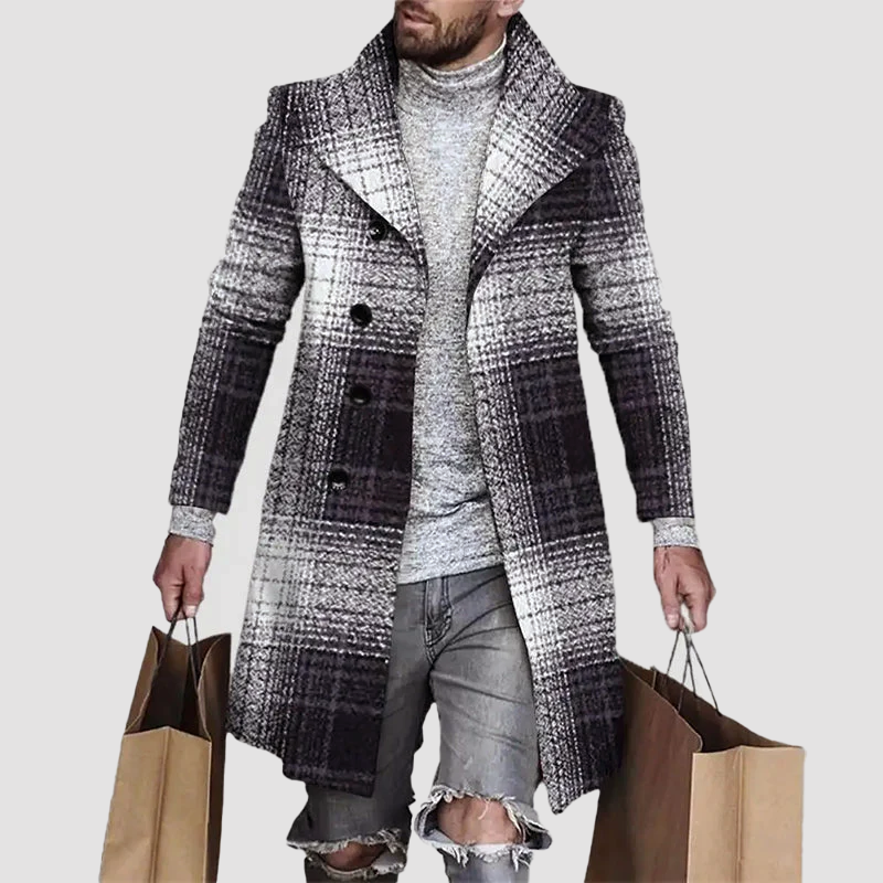 Markanter Karierter Herren Mantel – Stilvoll, Ausdrucksstark & Urban