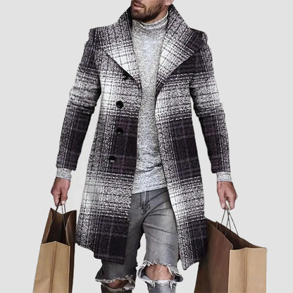Markanter Karierter Herren Mantel – Stilvoll, Ausdrucksstark & Urban