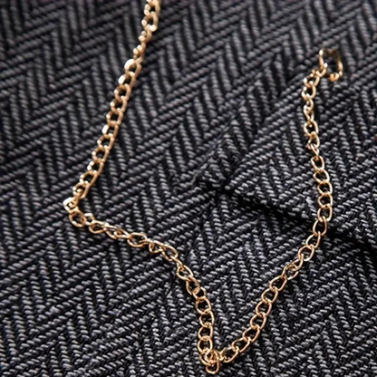 Klassische Tweed Weste Herren | Elegante Lange Weste mit Vintage-Charme