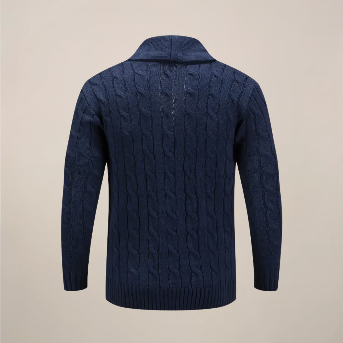 Ronan | Herren Strickjacke mit Schalkragen | Grobstrick Cardigan für Winter & Smart Casual Outfits