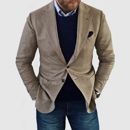 Rhys | Herren Blazer Slim Fit mit Zwei-Knopf-Design | Elegantes Sakko für Freizeit & Business