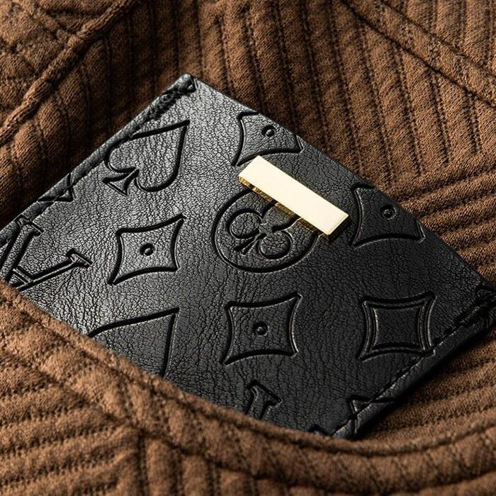 Theo | Herren Fleecegefütterte Strukturhose mit geometrischem Muster | Elegante Thermo-Stoffhose für kalte Tage