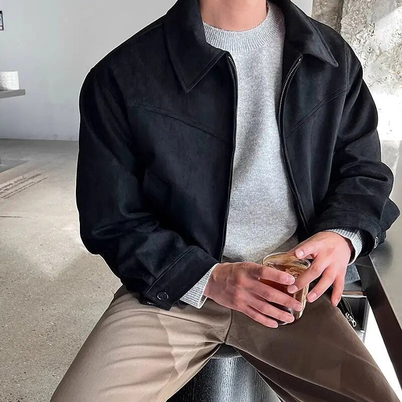 Victor | Herren Vintage Jacke mit Reißverschluss und Kragen | Klassische Übergangsjacke im Retro-Stil