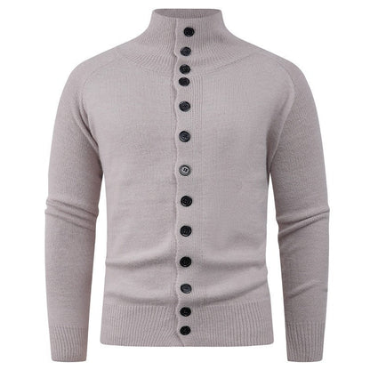 Herren Strickjacke mit Stehkragen & Knopfleiste | Warmer und Moderner Männercardigan