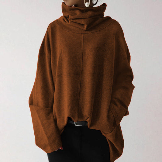 Oversize Damen Sweatshirt | Hoher Kragen & maximaler Komfort für kalte Tage