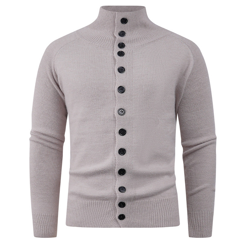Herren Strickjacke mit Stehkragen & Knopfleiste | Warmer und Moderner Männercardigan