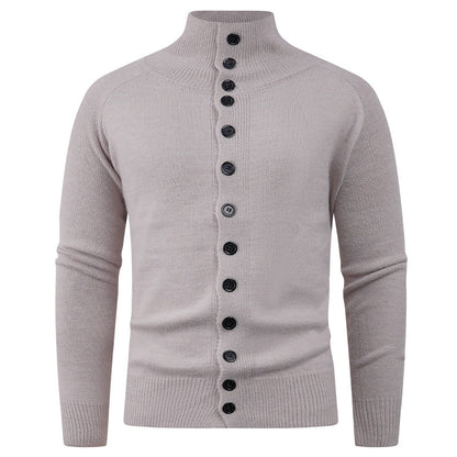 Herren Strickjacke mit Stehkragen & Knopfleiste | Warmer und Moderner Männercardigan