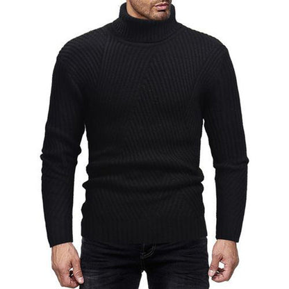 Structured Knit Sweater Herren | Moderner Strickpullover mit Rollkragen