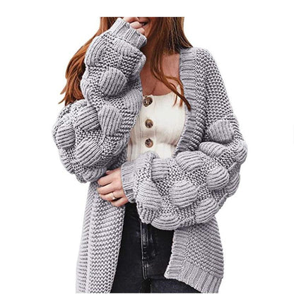 Damen Cardigan | Voluminöse Ärmel & Kuscheliger Strick