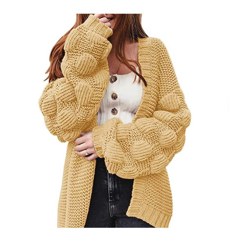 Damen Cardigan | Voluminöse Ärmel & Kuscheliger Strick