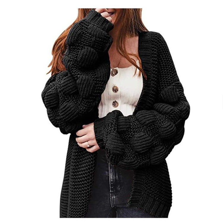 Damen Cardigan | Voluminöse Ärmel & Kuscheliger Strick