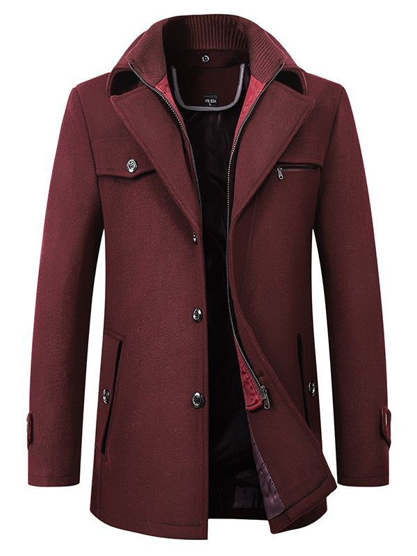 Eleganter Herrenmantel mit gesteppter Fütterung  Warm & Zeitlos