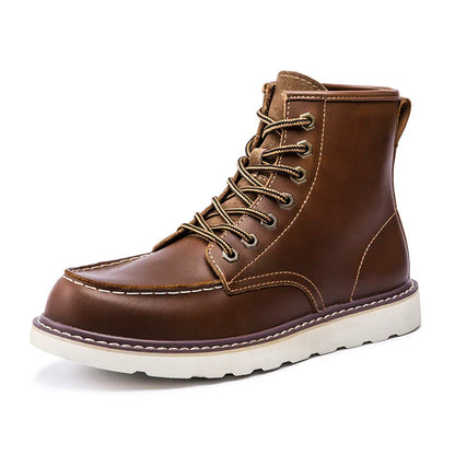 Ansel | Herren Ankle Boots mit dicker Sohle, moderner Schnürung & gepolstertem Schaft