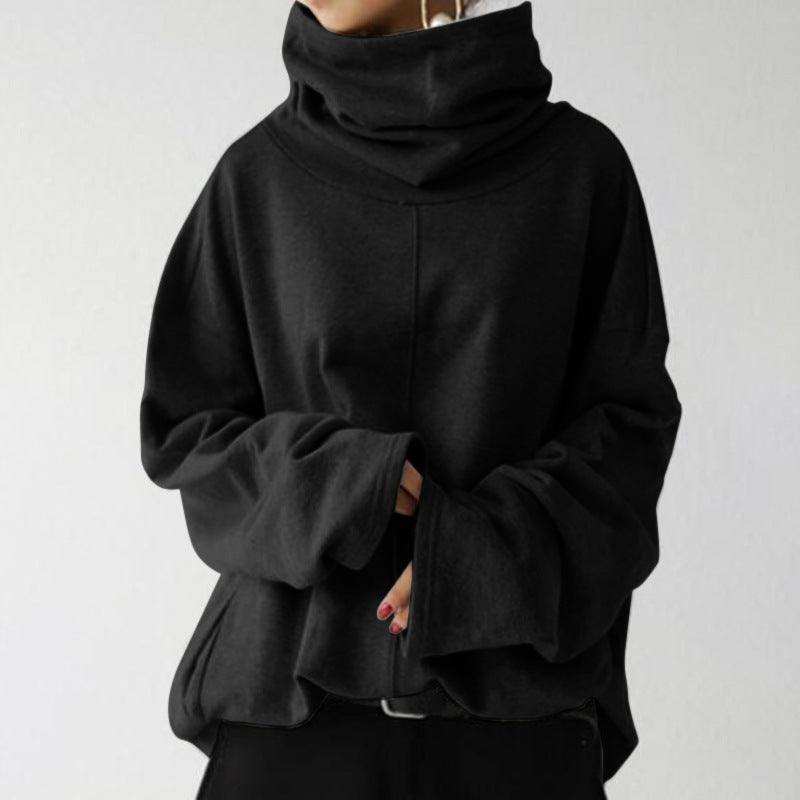 Oversize Damen Sweatshirt | Hoher Kragen & maximaler Komfort für kalte Tage