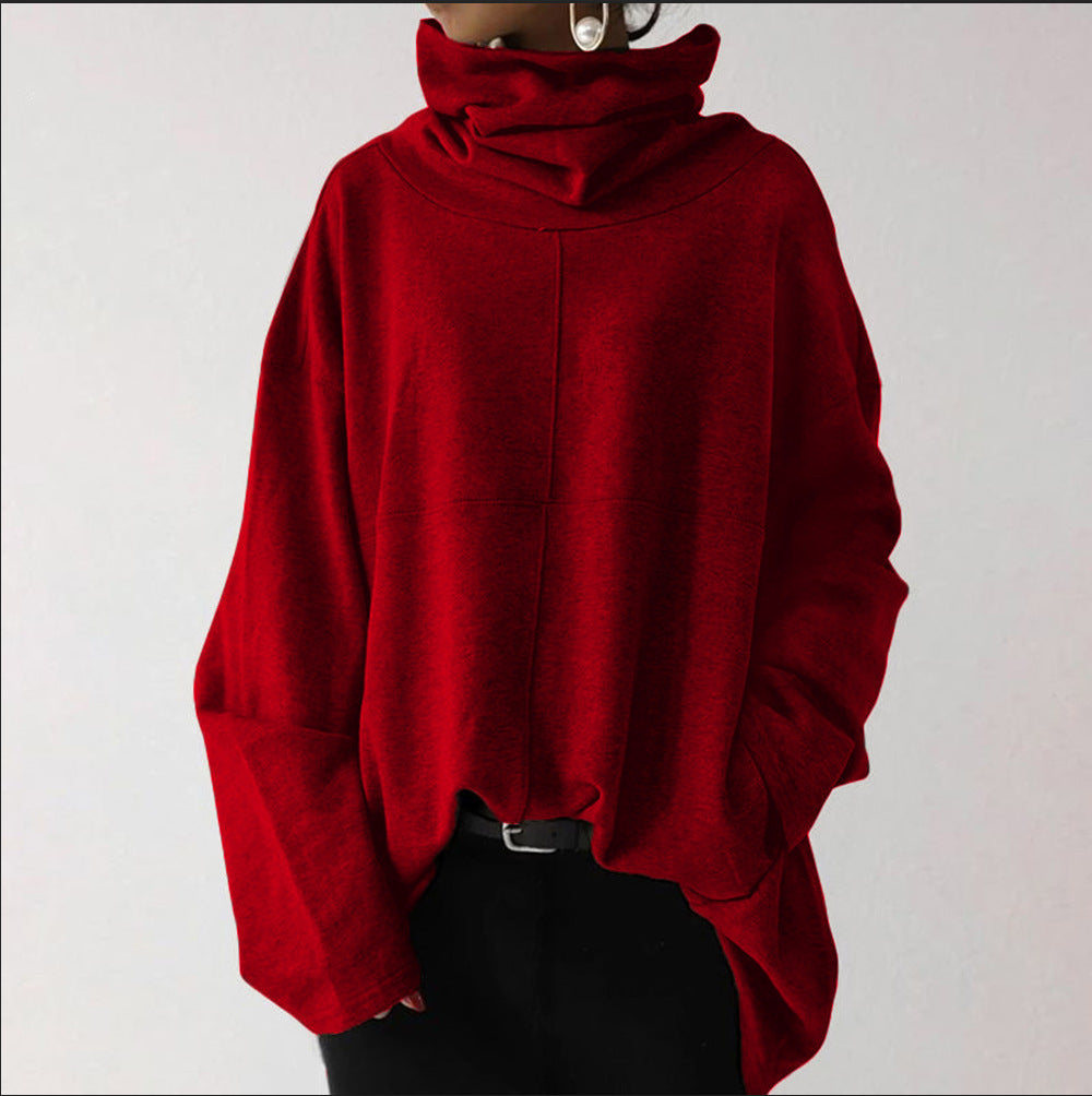 Oversize Damen Sweatshirt | Hoher Kragen & maximaler Komfort für kalte Tage