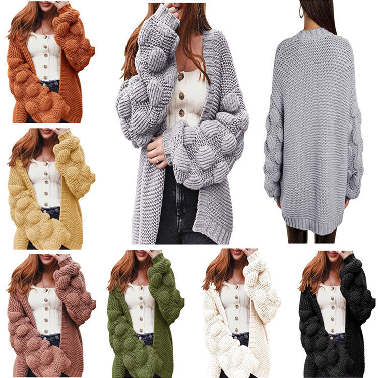 Damen Cardigan | Voluminöse Ärmel & Kuscheliger Strick