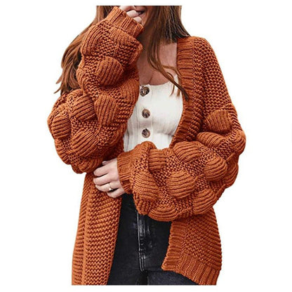 Damen Cardigan | Voluminöse Ärmel & Kuscheliger Strick
