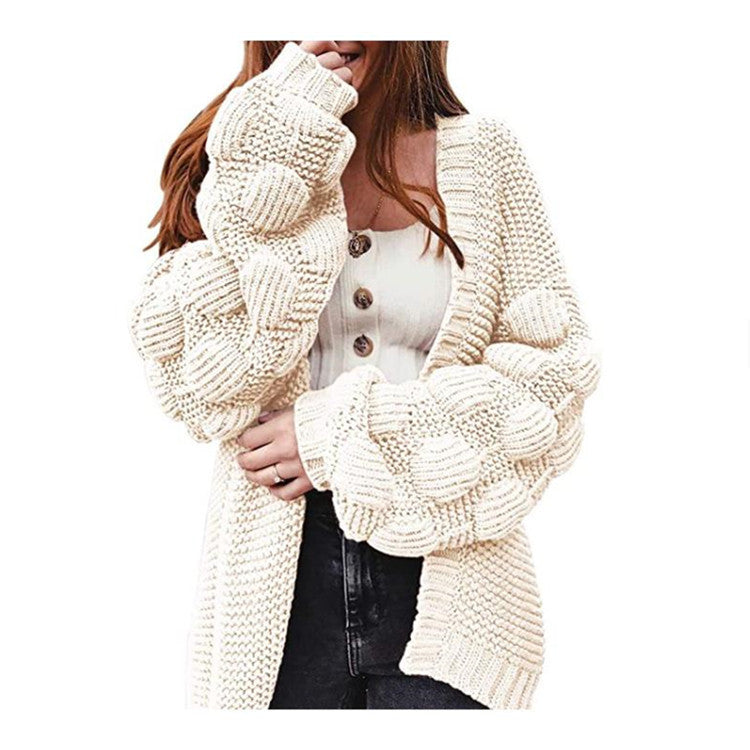 Damen Cardigan | Voluminöse Ärmel & Kuscheliger Strick