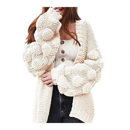 Damen Cardigan | Voluminöse Ärmel & Kuscheliger Strick