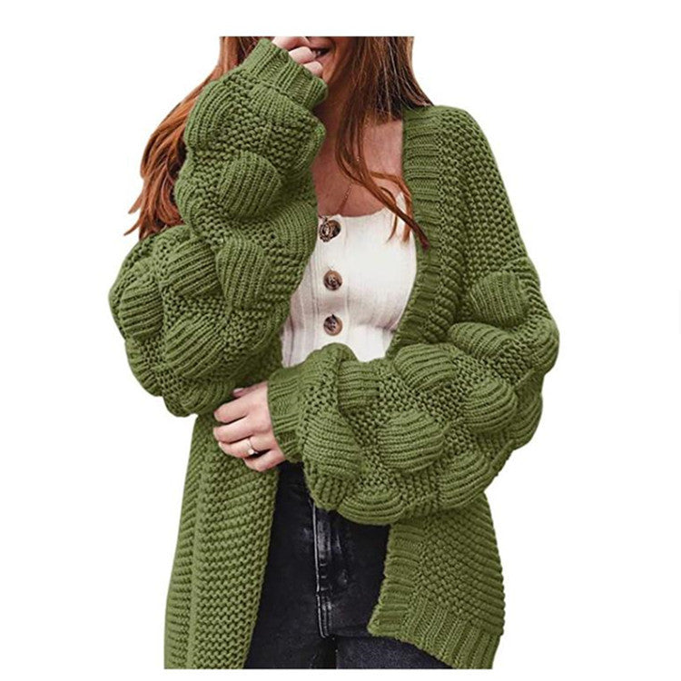 Damen Cardigan | Voluminöse Ärmel & Kuscheliger Strick