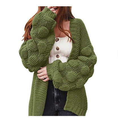 Damen Cardigan | Voluminöse Ärmel & Kuscheliger Strick