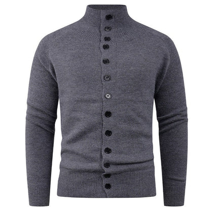 Herren Strickjacke mit Stehkragen & Knopfleiste | Warmer und Moderner Männercardigan