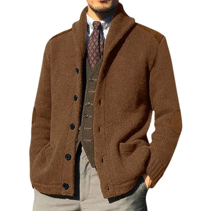 Classic Shawl Cardigan Herren | Strickjacke mit Schalkragen und edlen Details