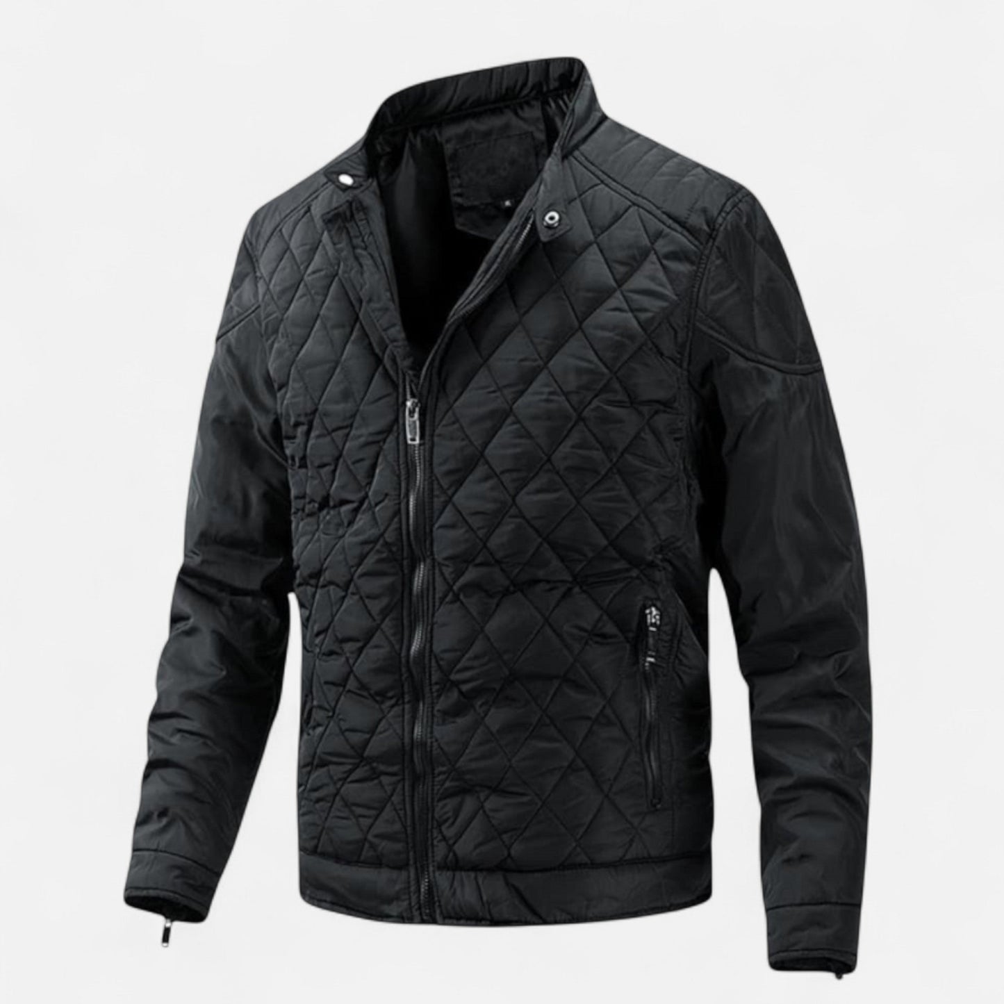 Stefan | Herren Leichte Steppjacke mit Reißverschluss – Gepolsterte Übergangsjacke im Klassischen Stil für Herbst & Frühling