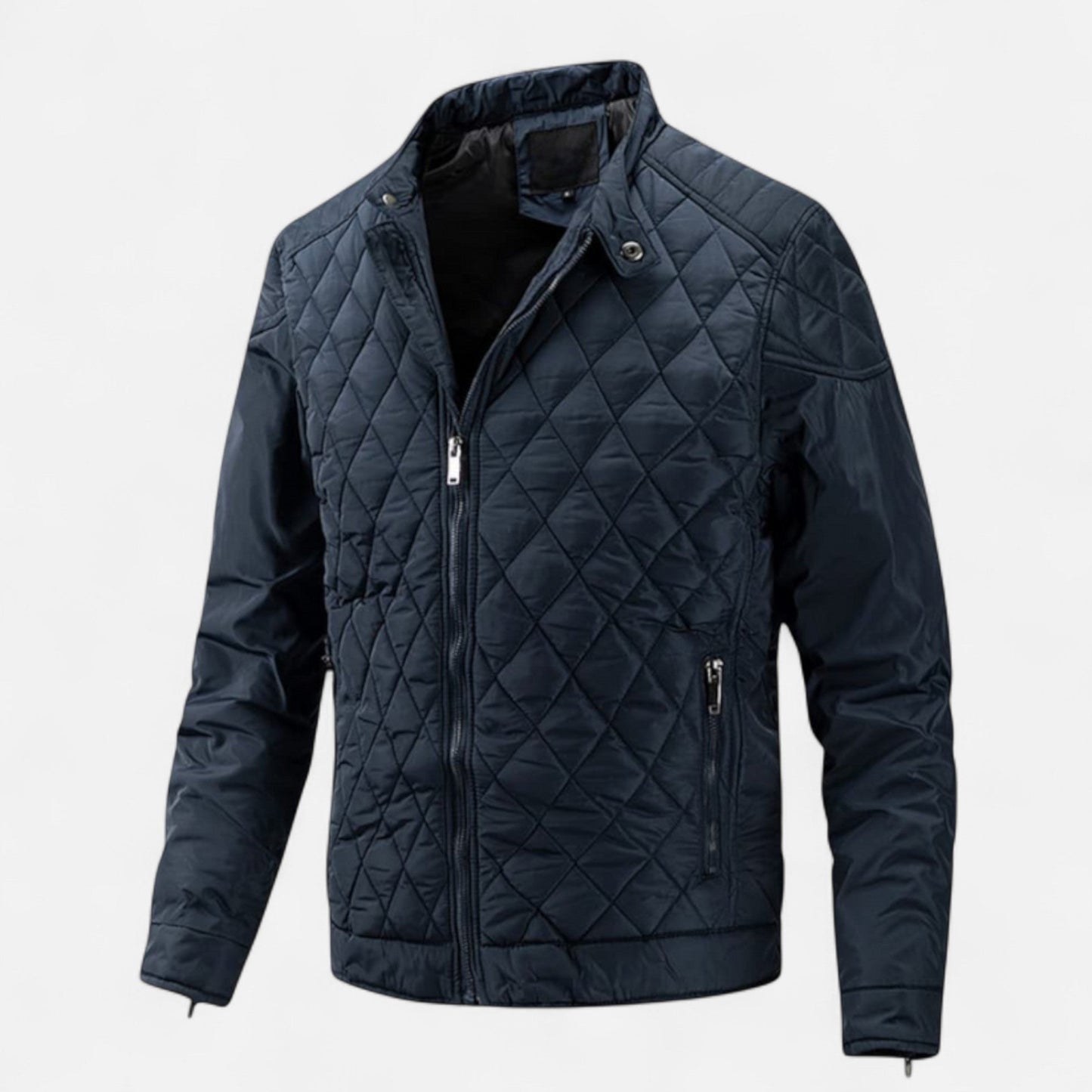 Stefan | Herren Leichte Steppjacke mit Reißverschluss – Gepolsterte Übergangsjacke im Klassischen Stil für Herbst & Frühling