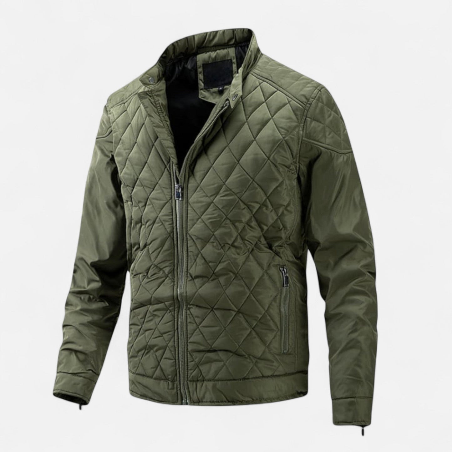 Stefan | Herren Leichte Steppjacke mit Reißverschluss – Gepolsterte Übergangsjacke im Klassischen Stil für Herbst & Frühling