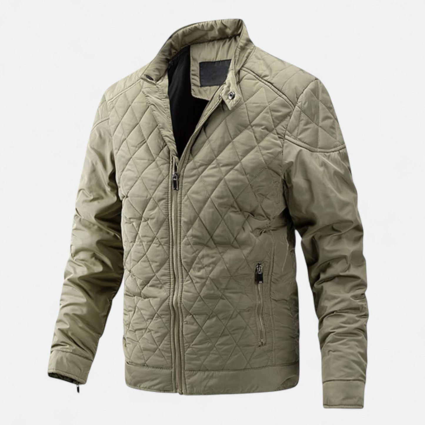 Stefan | Herren Leichte Steppjacke mit Reißverschluss – Gepolsterte Übergangsjacke im Klassischen Stil für Herbst & Frühling