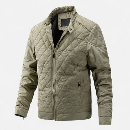 Stefan | Herren Leichte Steppjacke mit Reißverschluss – Gepolsterte Übergangsjacke im Klassischen Stil für Herbst & Frühling
