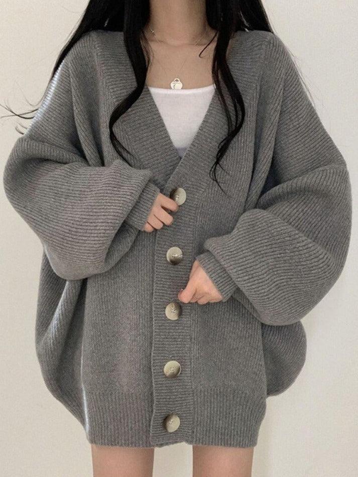 Langer Damen-Cardigan mit Knöpfen | Strukturiertes Design für Herbst & Winter