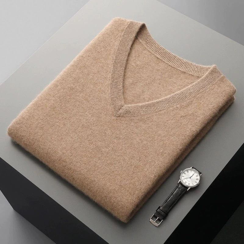 Herren Kaschmir-Pullover ohne Ärmel | Weicher V-Ausschnitt für Stil & Wärme
