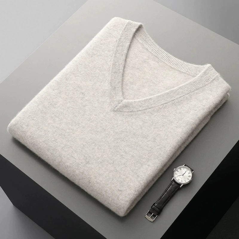 Herren Kaschmir-Pullover ohne Ärmel | Weicher V-Ausschnitt für Stil & Wärme