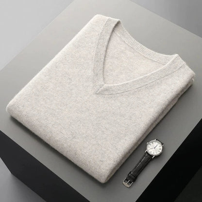 Herren Kaschmir-Pullover ohne Ärmel | Weicher V-Ausschnitt für Stil & Wärme