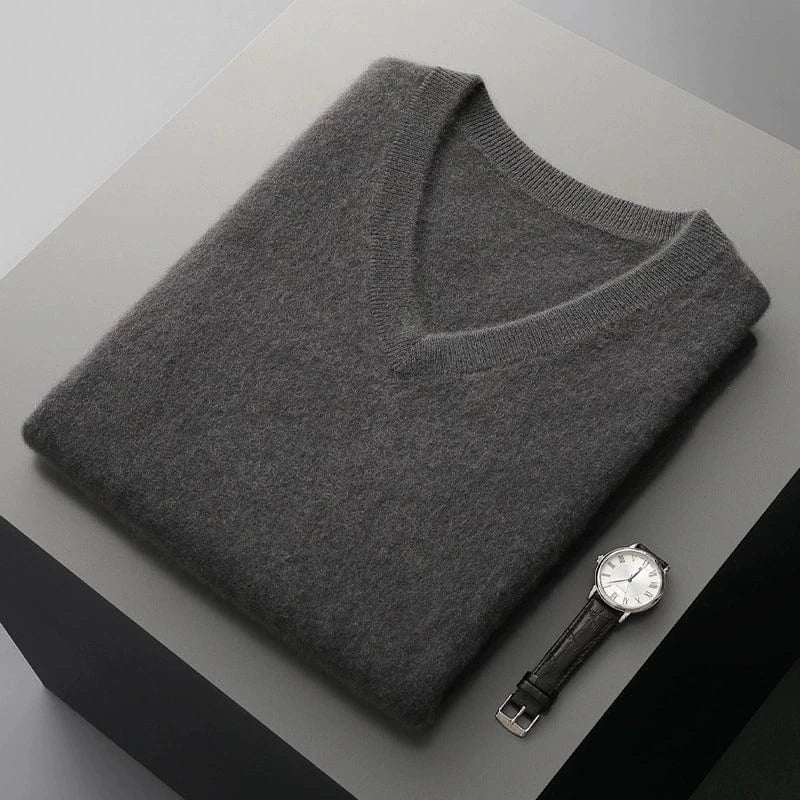 Herren Kaschmir-Pullover ohne Ärmel | Weicher V-Ausschnitt für Stil & Wärme