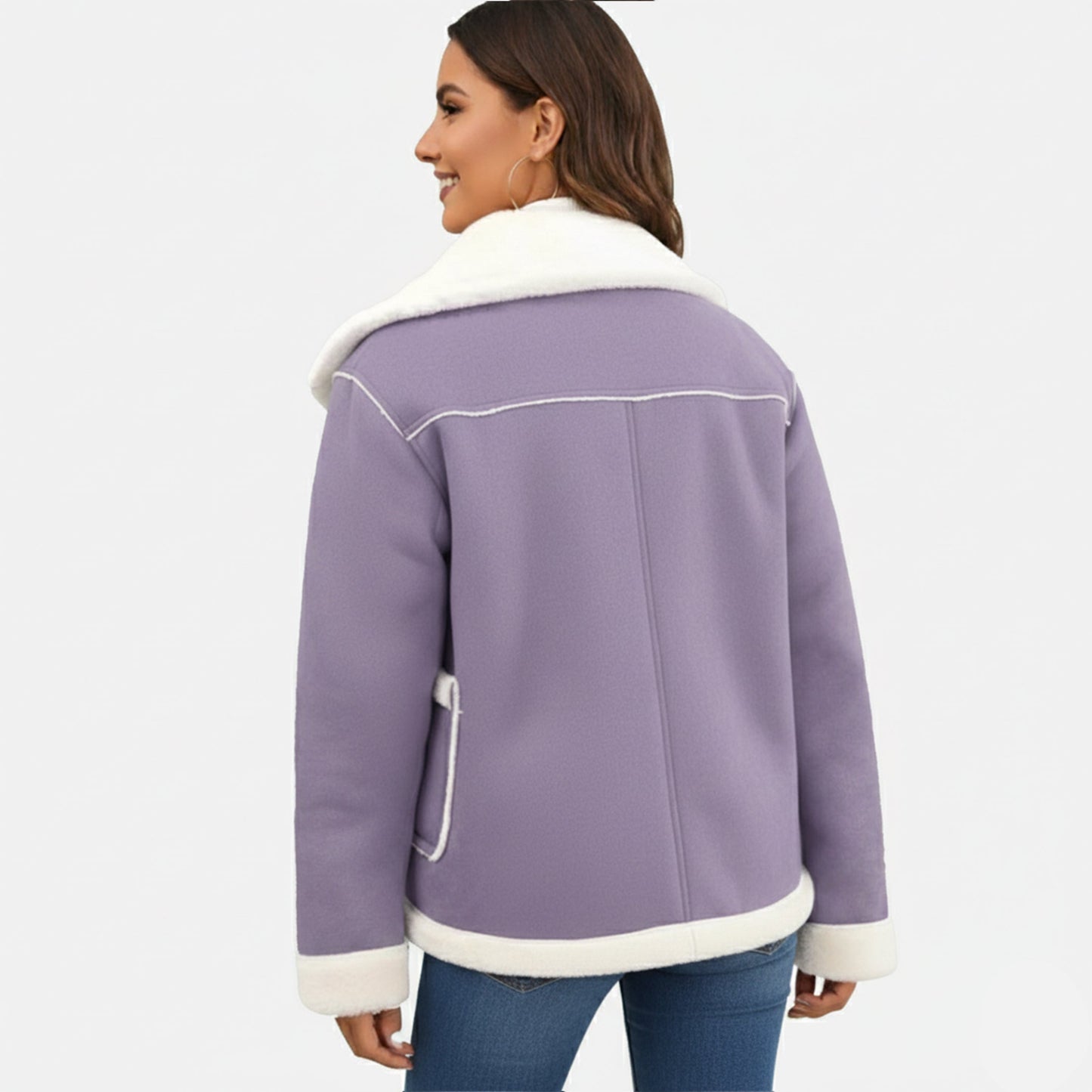 Soft Winter Jacket | Damen Winterjacke aus weichem Polyester mit femininem Reverskragen