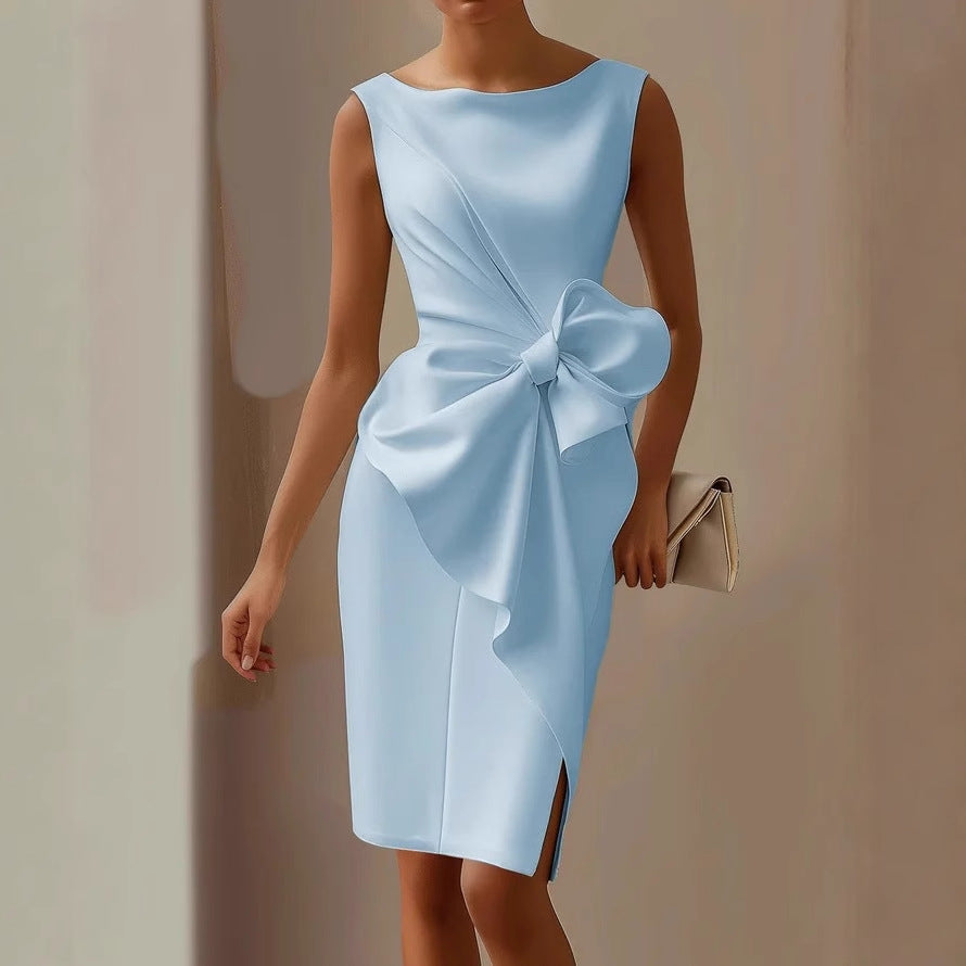 Elegantes Drapiertes Damen Etuikleid – Zeitlos Chic & Femininer Business-Style