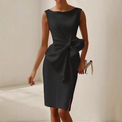 Elegantes Drapiertes Damen Etuikleid – Zeitlos Chic & Femininer Business-Style