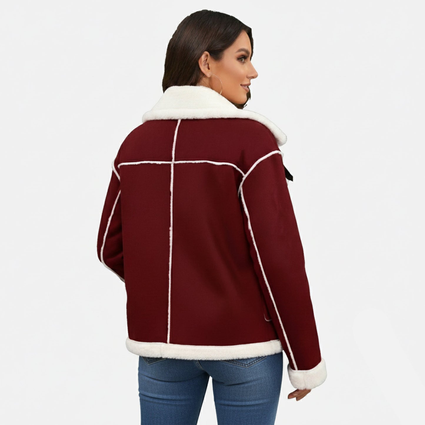Soft Winter Jacket | Damen Winterjacke aus weichem Polyester mit femininem Reverskragen