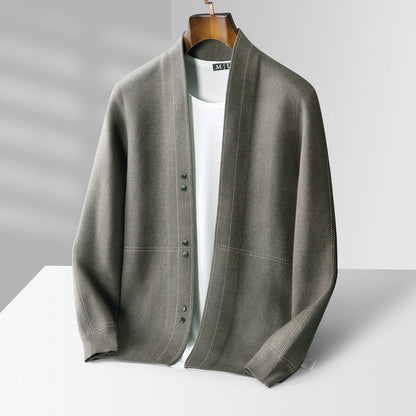 Moderner Strukturierter Herren Cardigan mit Offener Front – Stylisch, Komfortabel & Vielseitig
